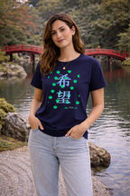 T-Shirts Relaxed Japanese Character Kanji Hope Buddha Meditation