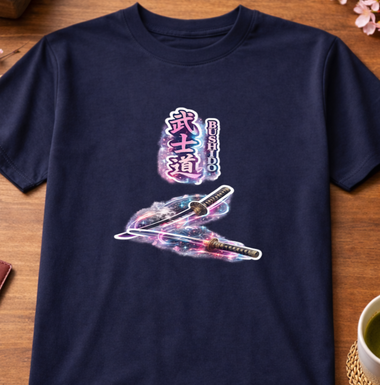 T-Shirt Relaxed Fit Bushido Neon Katana Sword