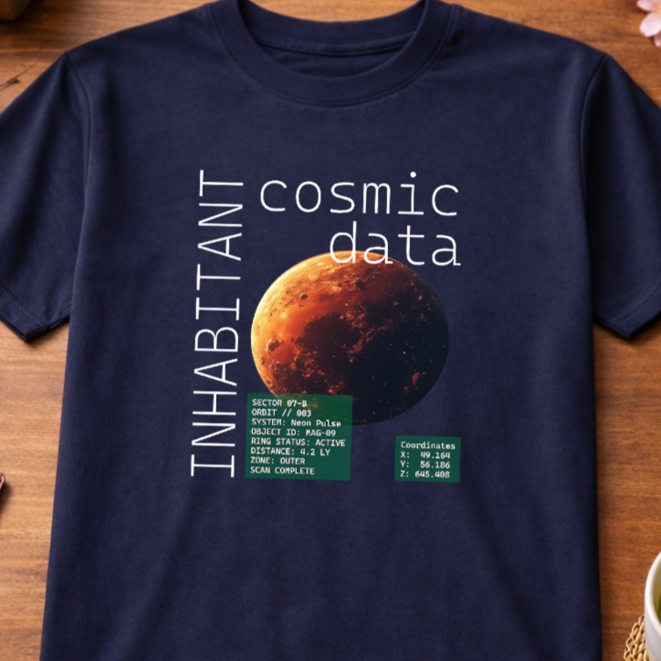 T-Shirts Relaxed Fit Red Planet Mars Sun Comic