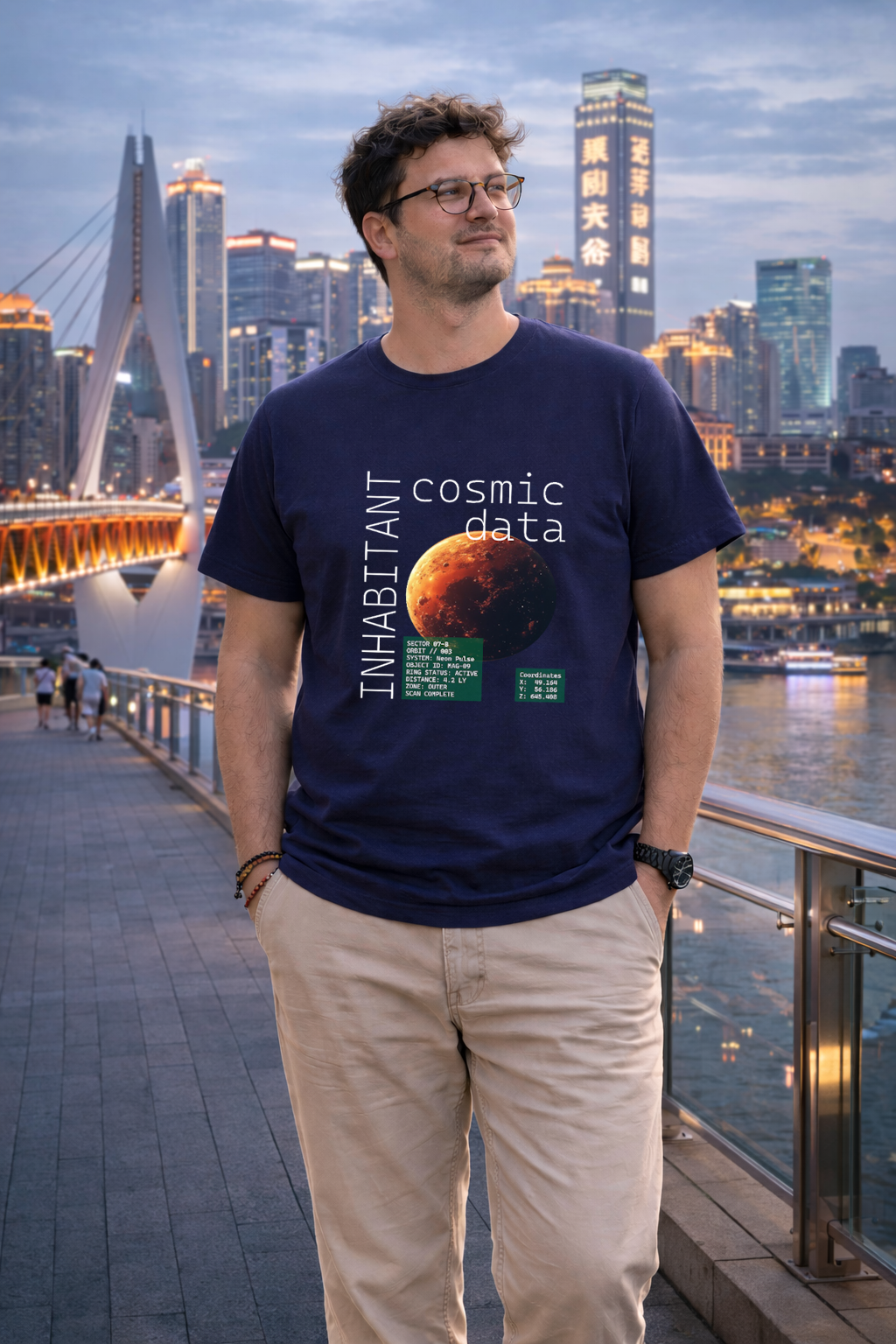 T-Shirts Relaxed Fit Red Planet Mars Sun Comic