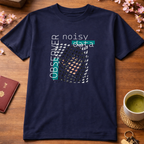 T-Shirts Relaxed Fit Anime Women Black Hair Noisy Data 2