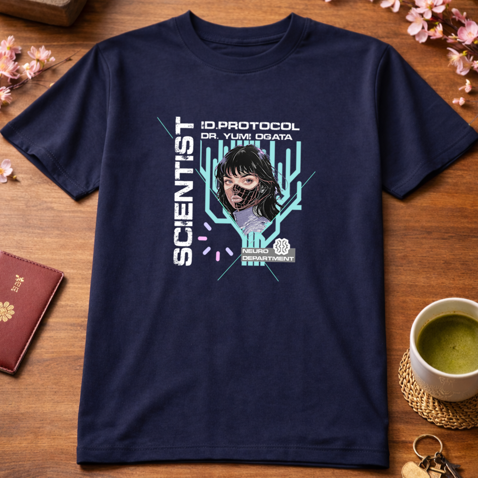 T-Shirt Relaxed Fit Anime Women Black Hair Neural Doctor