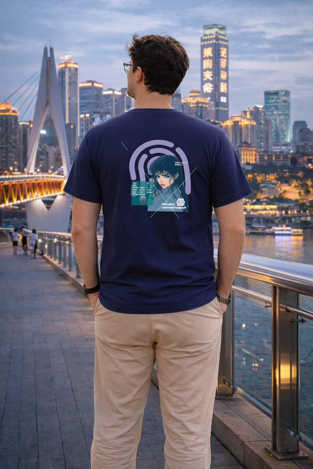 T-Shirt Relaxed Fit Anime Women Scientist